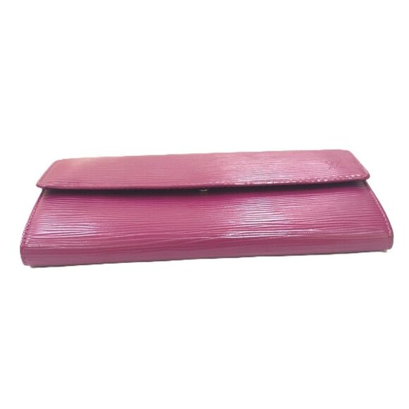 LOUIS VUITTON Purple Leather Wallet - Picture 4 of 11